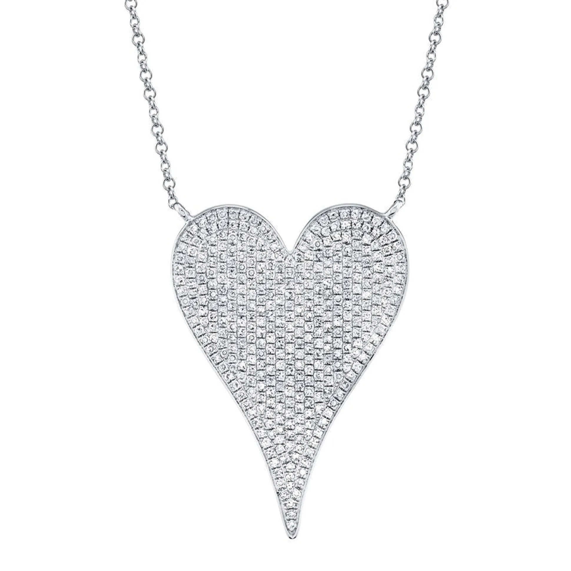 Amor 0.83 Ct Diamond Pave Heart Pendant Necklace - Jumbo