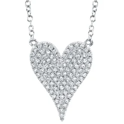Amor 0.21 Ct Diamond Pave Heart Pendant Necklace