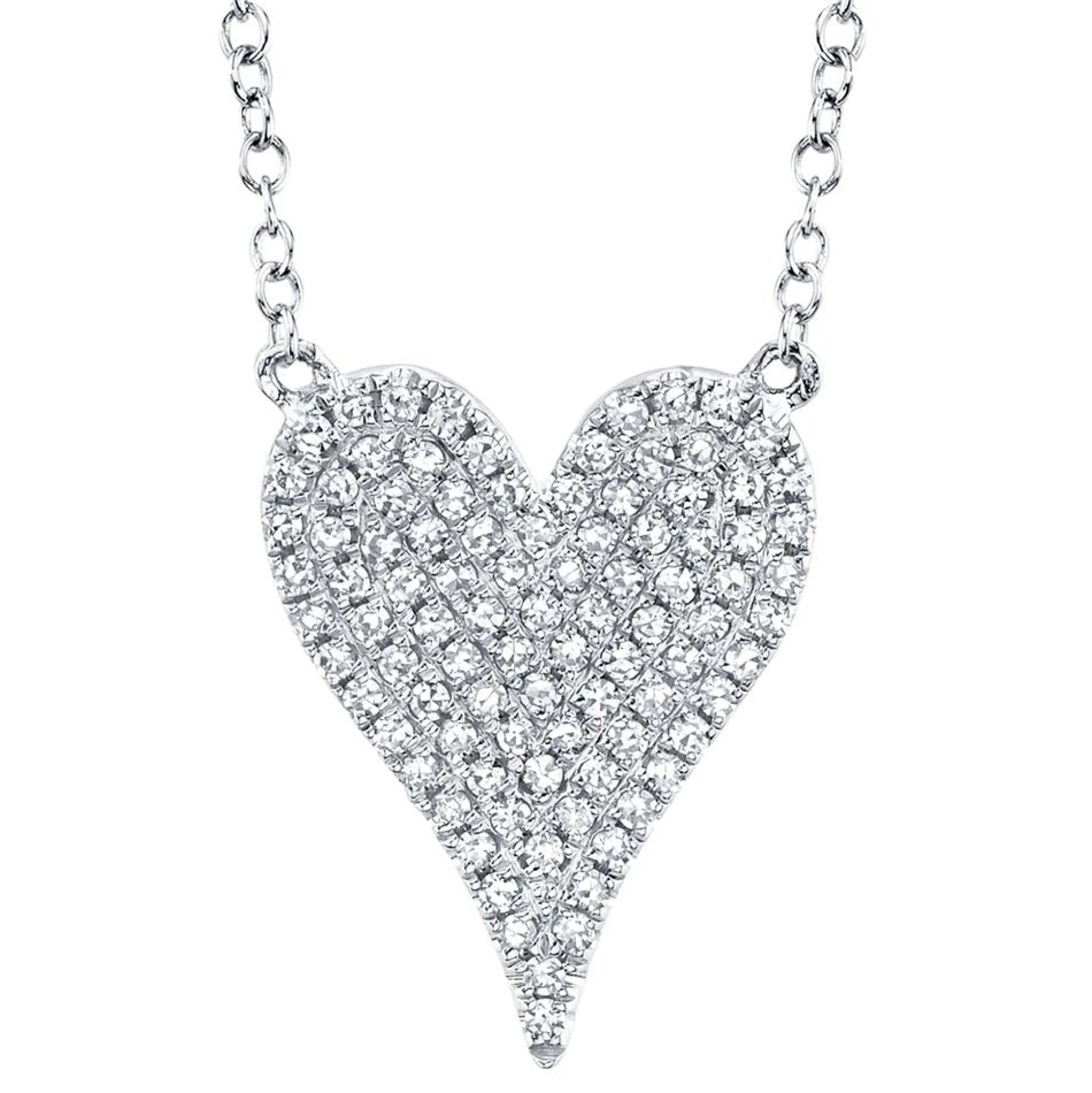 Amor 0.21 Ct Diamond Pave Heart Pendant Necklace