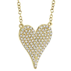 Amor 0.21 Ct Diamond Pave Heart Pendant Necklace