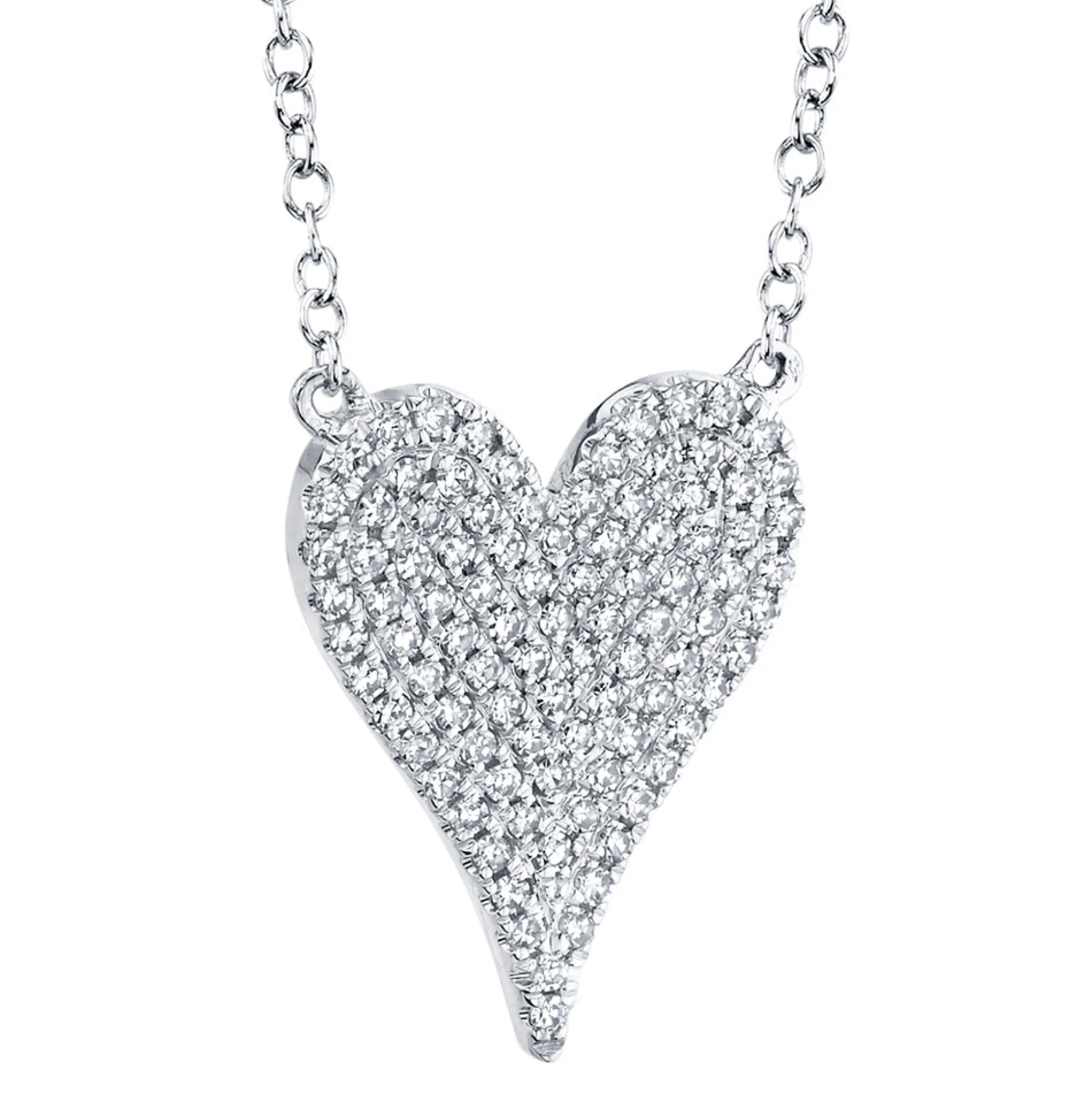 Amor 0.21 Ct Diamond Pave Heart Pendant Necklace
