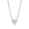 Amor 0.05Ct Diamond Pave Heart Pendant Necklace - Mini