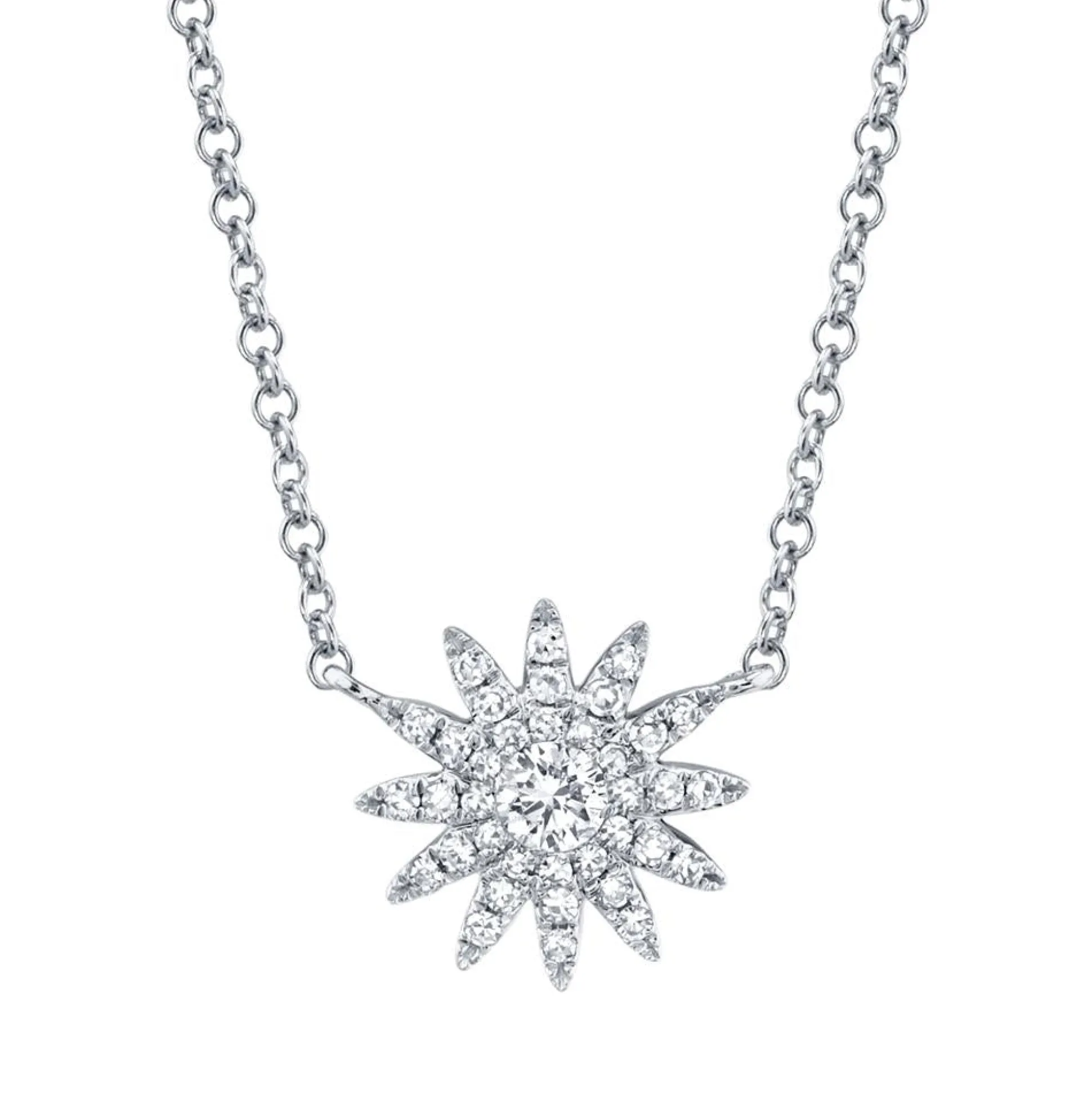 Aurora 0.15 Ct. Diamond Starburst Pendant Necklace