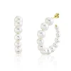 Coco Cultured Pearl Hoop Earrings