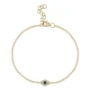 0.04CT DIAMOND & 0.06CT BLUE SAPPHIRE EYE BRACELET