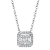 0.22CT DIAMOND BAGUETTE NECKLACE