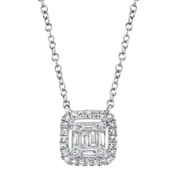 0.22CT DIAMOND BAGUETTE NECKLACE