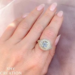 1.85CT DIAMOND BAGUETTE SIGNET RING