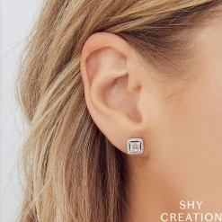 0.43CT DIAMOND BAGUETTE STUD EARRING