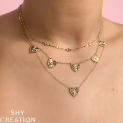 0.09CT DIAMOND BEZEL HEART NECKLACE