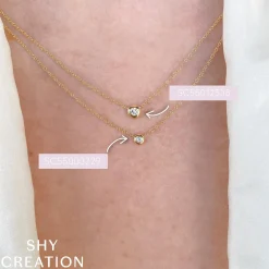 0.10CT DIAMOND BEZEL NECKLACE