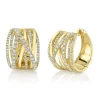 0.83CT DIAMOND BRIDGE HOOP EARRING