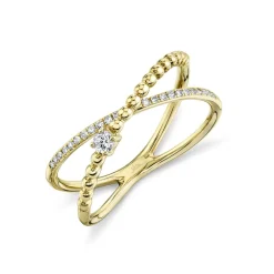 0.12CT DIAMOND BRIDGE RING