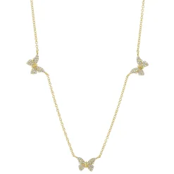 0.23CT DIAMOND BUTTERFLY NECKLACE