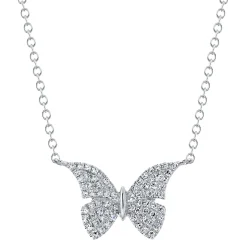 0.15CT DIAMOND BUTTERFLY NECKLACE