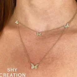 0.23CT DIAMOND BUTTERFLY NECKLACE