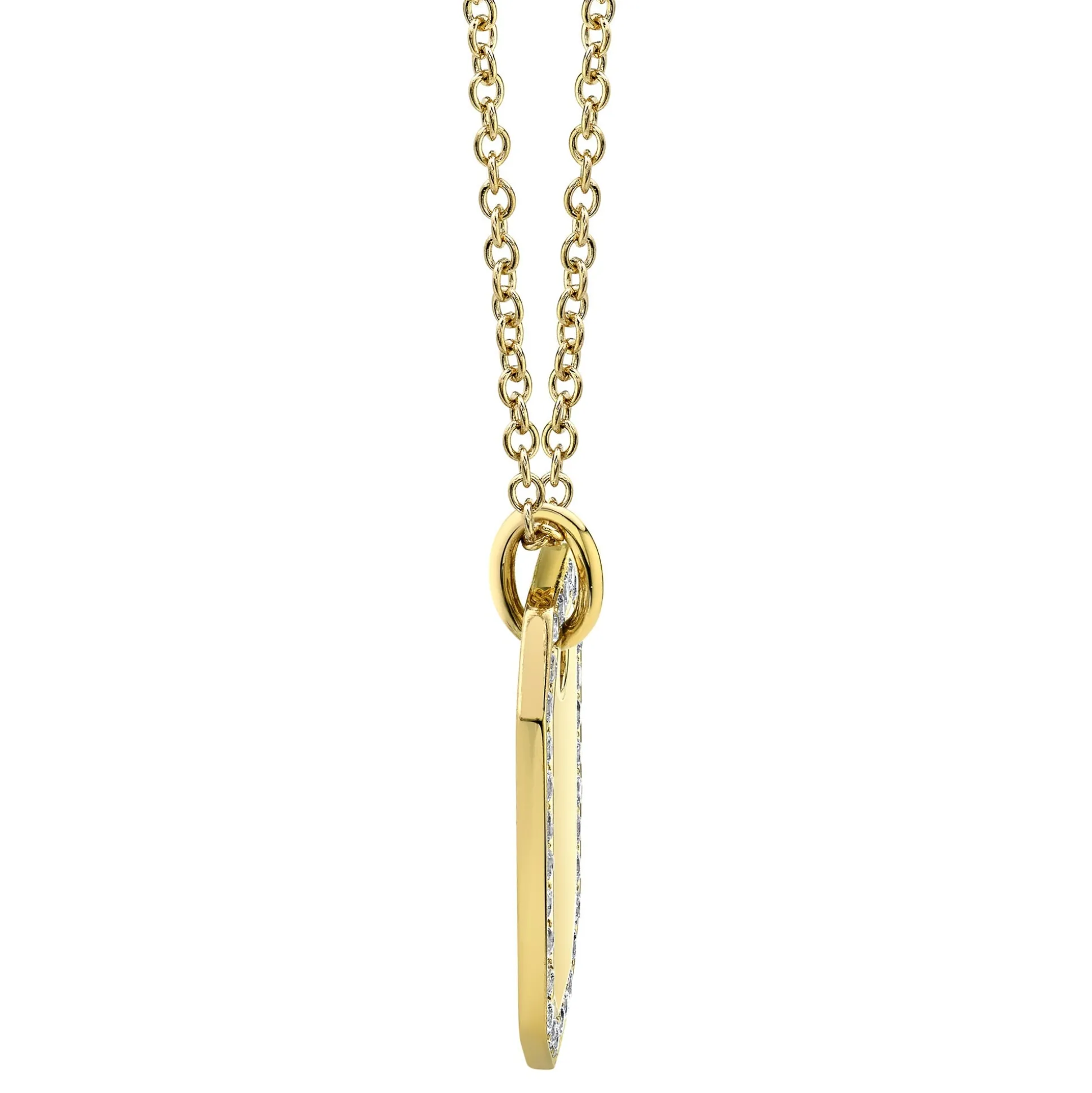 0.40CT DIAMOND DOG TAG NECKLACE