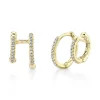 0.12CT DIAMOND DOUBLE HUGGIE EARRING