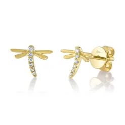 0.05CT DIAMOND DRAGONFLY EARRING