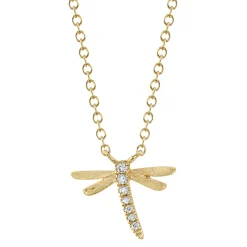 0.03CT DIAMOND DRAGONFLY NECKLACE