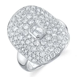 2.19CT DIAMOND EMERALD BEZEL RING