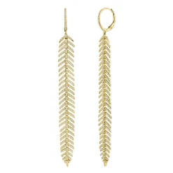 1.43CT DIAMOND FEATHER EARRING