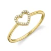 0.04CT DIAMOND HEART RING