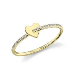0.07CT DIAMOND HEART RING