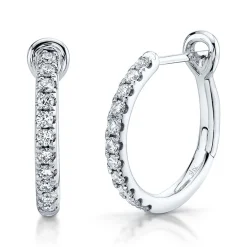0.26CT DIAMOND HOOP EARRING