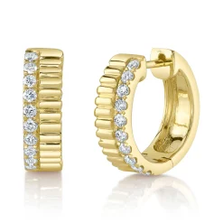 0.34CT DIAMOND HUGGIE EARRING