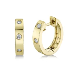 0.11CT DIAMOND HUGGIE EARRING