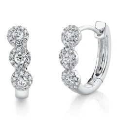 0.37CT DIAMOND HUGGIE EARRING