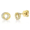 0.09CT DIAMOND LOVE KNOT CIRCLE EARRING