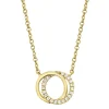 0.07CT DIAMOND LOVE KNOT CIRCLE PENDANT NECKLACE