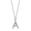 0.04CT DIAMOND NECKLACE - INITIAL A