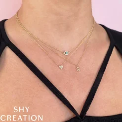 0.04CT DIAMOND NECKLACE - INITIAL A