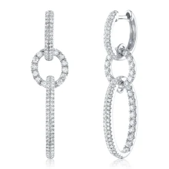 1.00CT DIAMOND OVAL EARRING