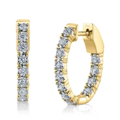 0.47CT DIAMOND OVAL HOOP EARRING