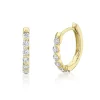 0.26CT DIAMOND OVAL HUGGIE EARRING