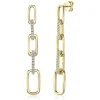0.64CT DIAMOND PAPER CLIP LINK EARRING