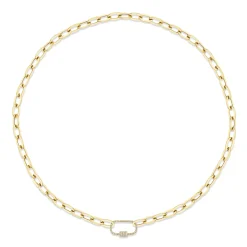 0.23CT DIAMOND PAPER CLIP LINK NECKLACE