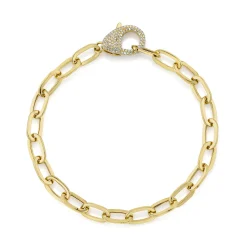 0.41CT DIAMOND PAPER CLIP LINK BRACELET
