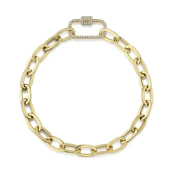 0.23CT DIAMOND PAPER CLIP LINK BRACELET