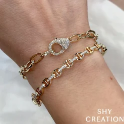 0.41CT DIAMOND PAPER CLIP LINK BRACELET