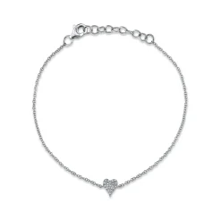 0.05CT DIAMOND PAVE HEART BRACELET