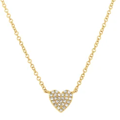 0.09CT DIAMOND PAVE HEART NECKLACE