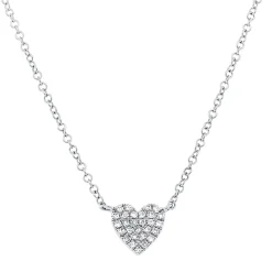 0.09CT DIAMOND PAVE HEART NECKLACE