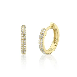 0.12CT DIAMOND PAVE HUGGIE EARRING