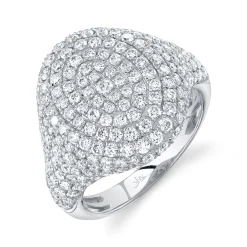 2.28CT DIAMOND PAVE SIGNET RING