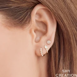 0.07CT DIAMOND PAVE STUD EARRING
